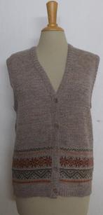 Noors look bruin wol mix gilet! L, Verzenden, Zo goed als nieuw, Maat 42/44 (L), Bruin
