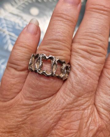 Vintage zilveren verstelbare ring beschikbaar voor biedingen