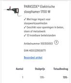 Parkside elektrische sloophamer 1700w, Doe-het-zelf en Verbouw, Nieuw, Ophalen of Verzenden