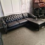 Acme Classic Chesterfield Bank – Zwart, Leer, Ophalen