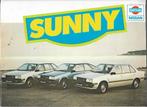 Brochure Datsun / Nissan SUNNY, ca. 1985 (F)., Boeken, Auto's | Folders en Tijdschriften, Nieuw, Ophalen of Verzenden, Datsun/Nissan.