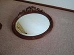 Kersenhouten spiegel met geslepen rand, Huis en Inrichting, Ophalen, Minder dan 50 cm, Gebruikt, Minder dan 100 cm