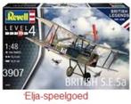 MODELBOUW  Revell 1:48 British S.E.5a dubbeldekker 3907, Hobby en Vrije tijd, Nieuw, Revell, Groter dan 1:72, Ophalen of Verzenden