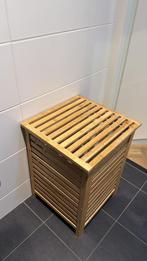 Stevige houten wasmand, Ophalen, Zo goed als nieuw, Bruin, Overige typen