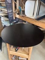 Rond zwart dun tafelblad hout 120cm met facet rand, Ophalen, Zo goed als nieuw, Rond, 100 tot 150 cm