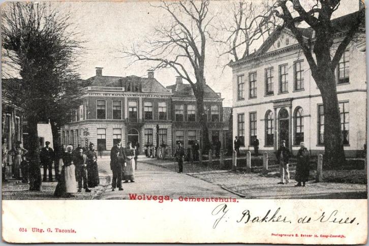 Wolvega - Gemeentehuis, Verzamelen, Ansichtkaarten | Nederland, Ongelopen, Friesland, Voor 1920, Verzenden