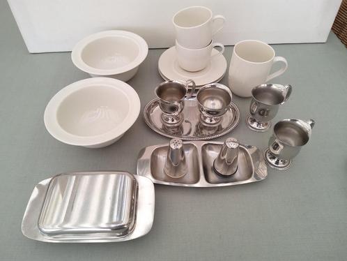 Alessi - Roomstel - Botervloot - Kop en Schotels etc., Huis en Inrichting, Keuken | Keukenbenodigdheden, Zo goed als nieuw, Ophalen of Verzenden