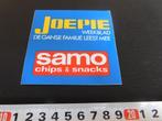 sticker België  JOEPIE weekblad SAMO chips & snacks, Verzamelen, Stickers, Ophalen, Zo goed als nieuw