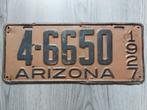 Kentekenplaat Arizona USA 1927 Nummerplaat Nummerbord, Auto's, Gebruikt, Ophalen of Verzenden