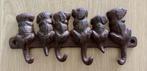 Kapstok van gietijzer met zes honden / hondjes, Huis en Inrichting, Woonaccessoires | Kapstokken, Wandkapstok, Gebruikt, Ophalen of Verzenden