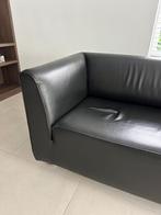 Gelderland Bank - Zwart Leer, Huis en Inrichting, Banken | Bankstellen, Ophalen, Gebruikt, Design, 150 tot 200 cm