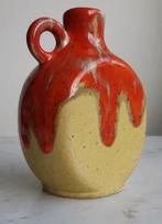 Vintage geel oranje "West Germany" kruikje/vaasje met oor., Antiek en Kunst, Antiek | Keramiek en Aardewerk, Ophalen of Verzenden