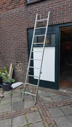 Aluminium ladder; 2 delen aan elkaar, Doe-het-zelf en Verbouw, Ladders en Trappen, Ophalen, Gebruikt, Ladder, Opvouwbaar of Inschuifbaar