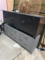Houten locker dressoir HKliving zwart of grijs, Huis en Inrichting, Kasten | Lockerkasten, Ophalen, Gebruikt, Industrieel
