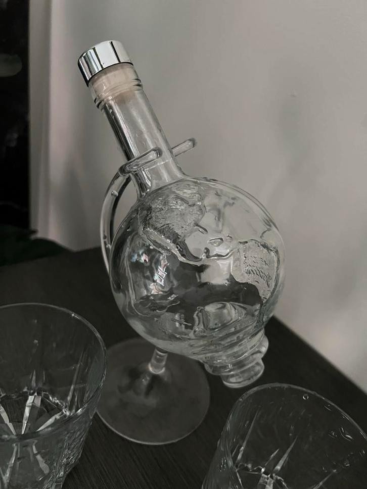 Wereldbol Karaf met 2 Whisky Glazen, Verzamelen, Glas en Borrelglaasjes, Overige typen, Ophalen