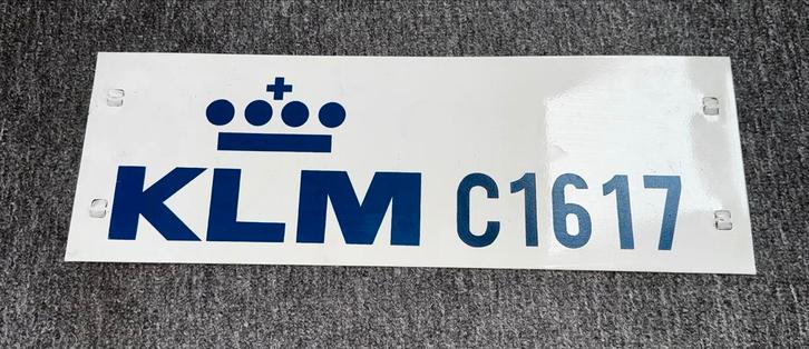 Emaille bord KLM - Vintage Decoratie, Verzamelen, Luchtvaart en Vliegtuigspotten, Gebruikt, Overige typen, Ophalen of Verzenden