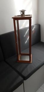 Windlicht teakhout 60 cm hoog, Ophalen, Zo goed als nieuw