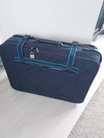 Stoffen koffer blauw, Ophalen, Gebruikt, Slot