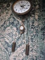 Antieke hangklok met gewichten, Ophalen, Gebruikt, Analoog, Wandklok