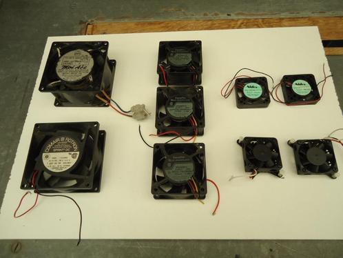 set van 9 Ventilatoren div. maten, Hobby en Vrije tijd, Elektronica-componenten, Zo goed als nieuw, Ophalen of Verzenden