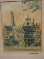 CEES BOLDING,(SCHEEN) Mooie kleurets Haarlem Bavo/Waag, Antiek en Kunst, Kunst | Etsen en Gravures, Ophalen