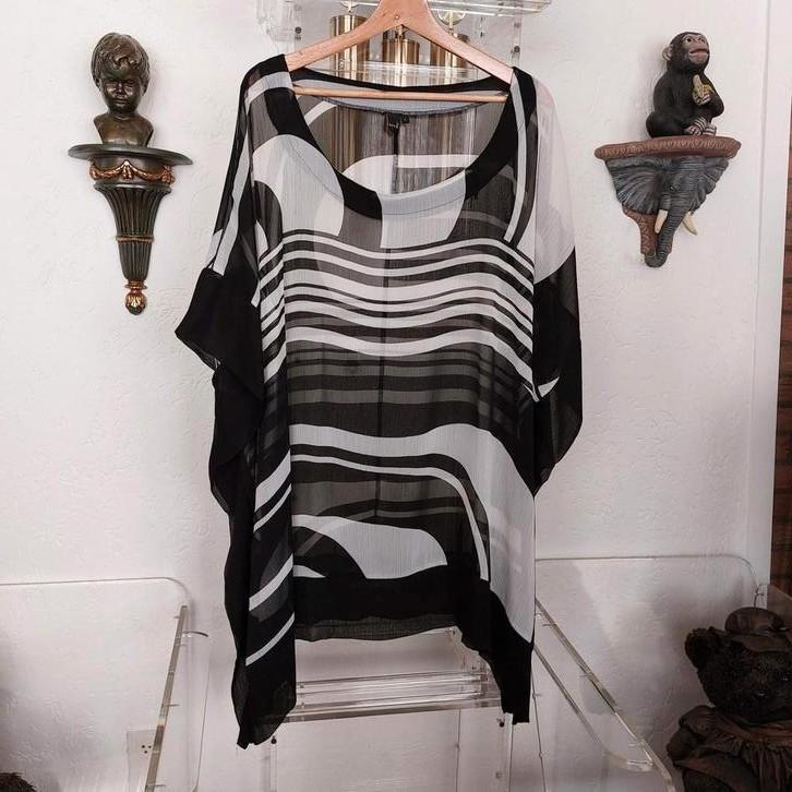 Tuniek van het merk Yoek.  Maat L. (48/50), Kleding | Dames, Grote Maten, Zo goed als nieuw, Blouse of Tuniek, Zwart, Verzenden