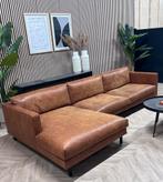 ZGAN BODILSON Chili Lederen Hoekbank - Cognac - 302 x 155, Ophalen, -, -, Hoekbank