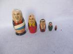 5 delige matroesjka set Baboesjka Russische presidenten, Verzamelen, Poppetjes en Figuurtjes, Ophalen of Verzenden