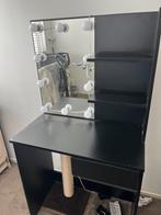 Kaptafel zwart met ledlampje met dimmer, Ophalen, Zwart, 100 tot 150 cm, 50 tot 100 cm