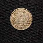 5 cent 1879 mooie kwaliteit, Koning Willem III, Verzenden, Zilver, Losse munt