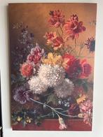 Stilleven met bloemen canvas schilderij, Ophalen of Verzenden, Zo goed als nieuw, Schilderij