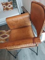 Unieke leren stoel, Huis en Inrichting, Ophalen, Gebruikt, Bruin, Leer