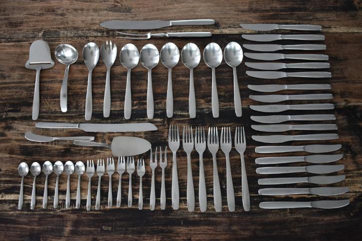 Gero Zilmeta 515 Rumba 6 personen diner cassette incl klein, Antiek en Kunst, Antiek | Bestek, Ophalen of Verzenden