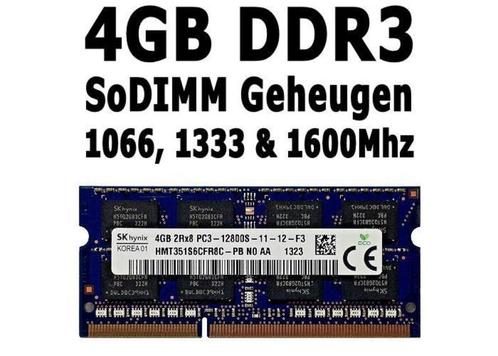 4GB & 8GB DDR3 SoDIMM Laptop Geheugen 1333Mhz & 1600Mhz, Computers en Software, RAM geheugen, Gebruikt, Laptop, DDR3, Ophalen of Verzenden