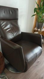 Prominent XL Relaxfauteuil Leer Chocolate - Draaibaar, Huis en Inrichting, Fauteuils, Ophalen, Zo goed als nieuw, 75 tot 100 cm