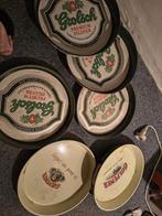 4 Bier Dienbladen - Grolsch, Ophalen, Gebruikt, Rond, Metaal