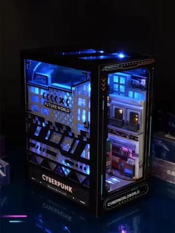 DIY Book Nook 3D Puzzle – Cyberpunk World Miniature Kit beschikbaar voor biedingen