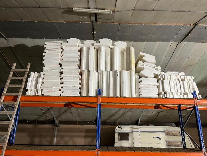 Tempex bekisting en broodjes, Doe-het-zelf en Verbouw, Isolatie en Afdichting, Zo goed als nieuw, Piepschuim (Tempex), 15 m² of meer