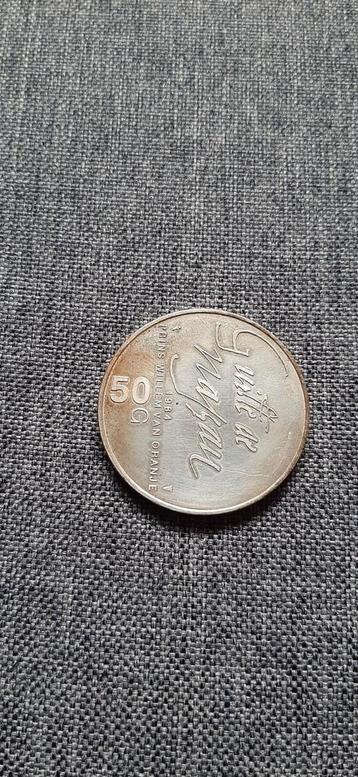 Zilveren 50 gulden munt uit 1984. beschikbaar voor biedingen