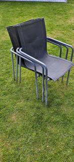 stapelbare tuinstoelen 6 stuks, Ophalen, Gebruikt, Kunststof