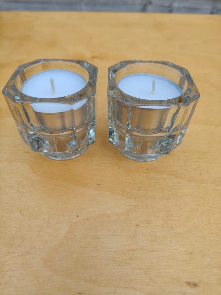 Waxinelicht glaasjes voor waxinelichtje of gewone kaars., Huis en Inrichting, Woonaccessoires | Kandelaars en Kaarsen, Nieuw, Kandelaar