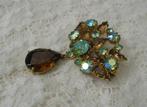 Vintage broche met druppel, Overige materialen, 4 tot 7 cm, Gebruikt, Overige kleuren