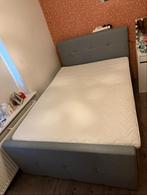 Boxspring Vasteras 140x200 grijs – topkwaliteit!, Huis en Inrichting, Slaapkamer | Boxsprings, Ophalen, Tweepersoons, 140 cm, Zo goed als nieuw