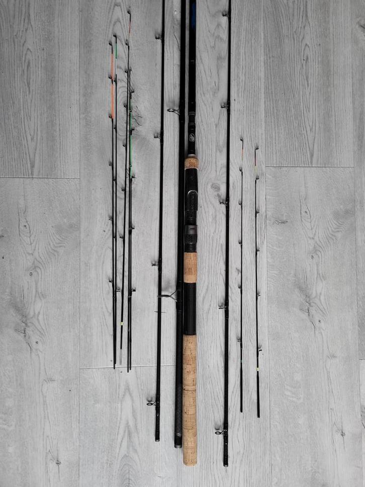 Te koop JVS Feederhengel 4+5  3.50 - 4.00 m 80 g  medium., Watersport en Boten, Hengelsport | Witvissen, Gebruikt, Werphengel