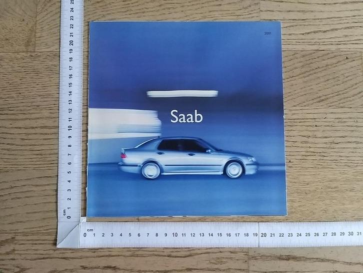Saab 9-3 & 9-5, folder 2000, Boeken, Auto's | Folders en Tijdschriften, Gelezen, Overige merken, Ophalen of Verzenden