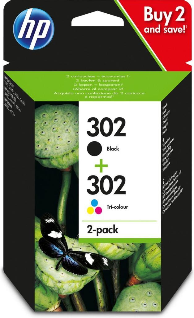 HP 302 (X4D37AE) Inktcartridge Zwart + 3 kleuren Multipack, Computers en Software, Printerbenodigdheden