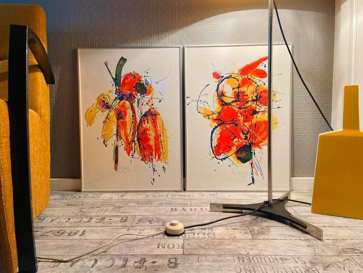 Arty Grimm 1992 Tweeluik Zeefdruk 27/199, Antiek en Kunst, Kunst | Litho's en Zeefdrukken, Ophalen of Verzenden