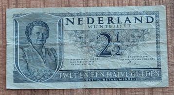 Nederland, biljet van 2,50 gulden, uitgifte 1949. beschikbaar voor biedingen