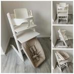 Stokke Tripp Trapp wit met babyset en newbornset evt. tray, Ophalen of Verzenden, Zo goed als nieuw, Stokke Tripp Trapp, Stoelverkleiner