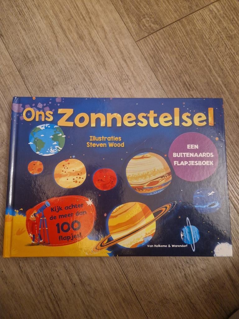 Ons Zonnestelsel - Leerzaam flapjesboek over planeten!, Boeken, Kinderboeken | Jeugd | onder 10 jaar, Zo goed als nieuw, Non-fictie